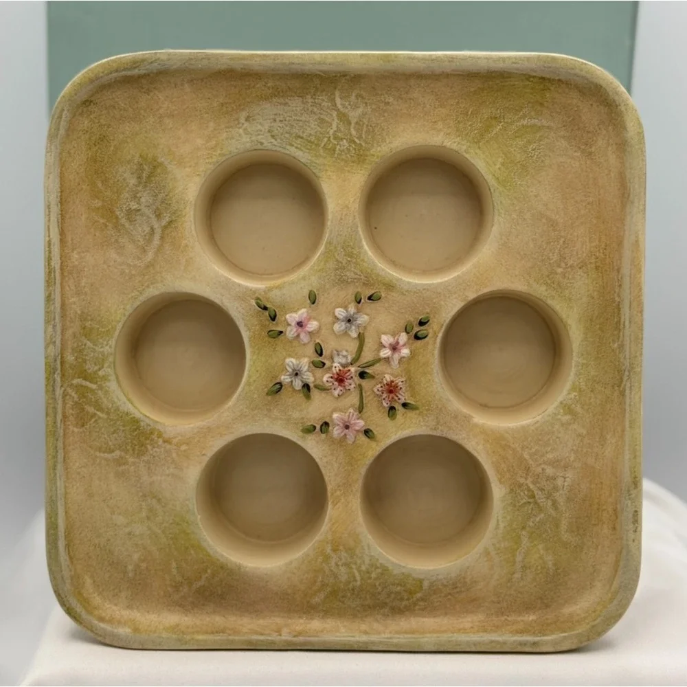 Partylite P8014 Terrace Blossom 3-Wick / Multi Tealight Candle Holder - NEW Open